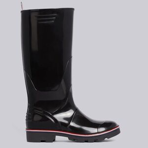 🆓 Shipping Thom Browne Black Wellington Rain Boots Women’s 7.5